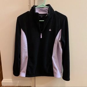 Brooks Brothers Fleece Lavender Black Pullover